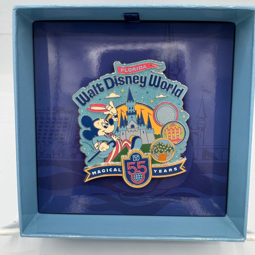 Disney Parks 2026 WDW 55th Anniversary Mickey Mouse Castle Icons Mini Jumbo Pin - Picture 2 of 4
